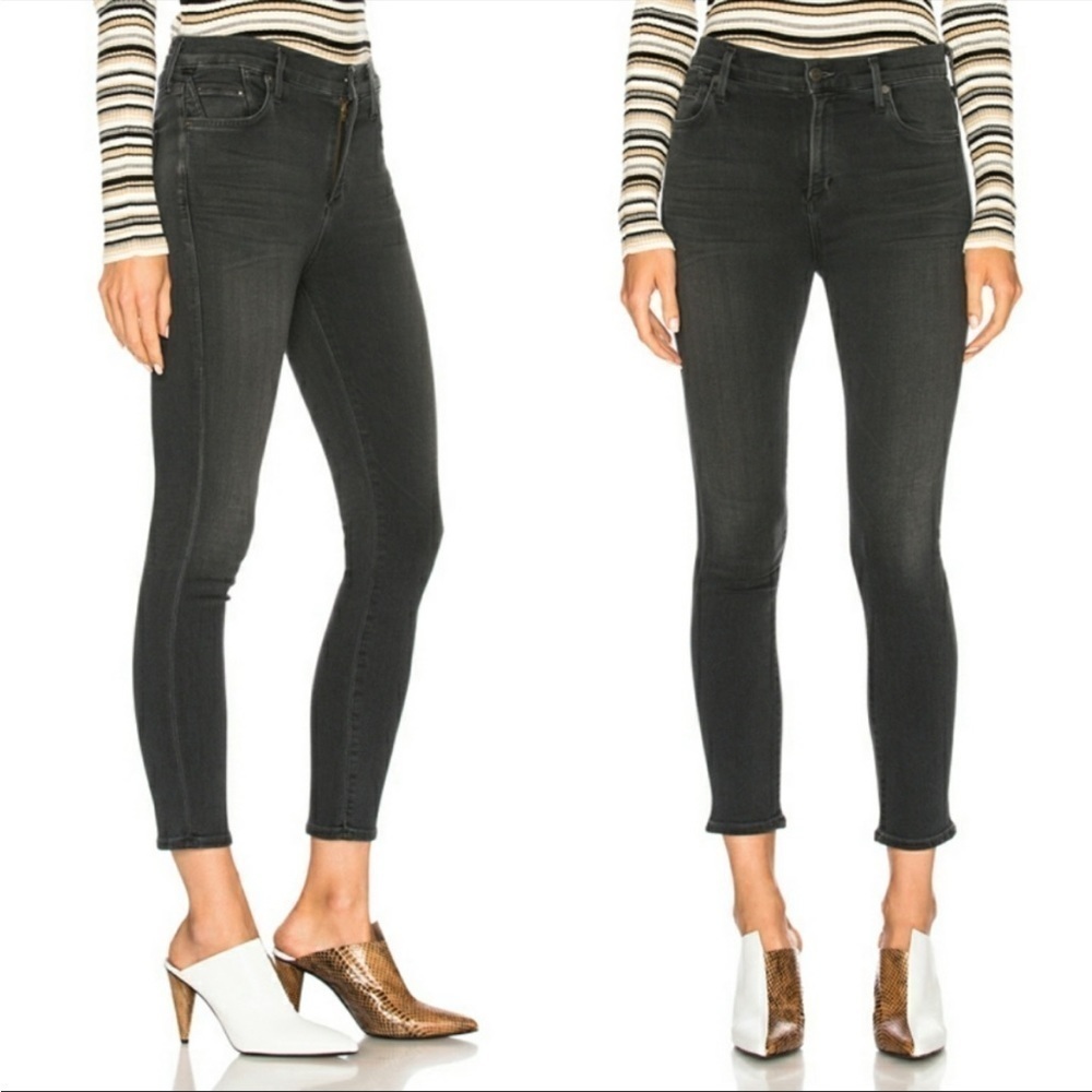 Citizens of Humanity | Rocket Crop High Rise Skinny Jeans in Faded Black - Sz 28